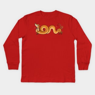 Mr. Noodle the Long Dachshund Kids Long Sleeve T-Shirt